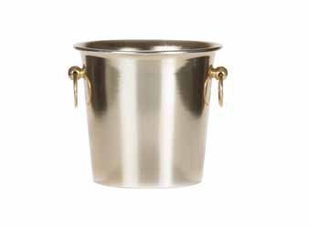 Tirolix oxidized aluminum wine bucket gold with round handles horeca