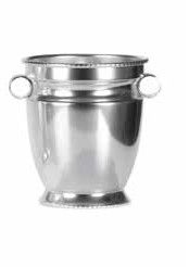 Tirolix oxidized aluminium silver bucket with rings for bottle horeca