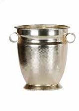 Tirolix oxidized aluminium hammered gold bucket with rings horeca