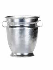 Tirolix oxidized aluminium hammered silver bucket with rings horeca