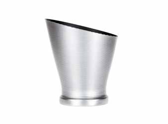 Tirolix Lady ribbed aluminium two tone bucket black interior horeca