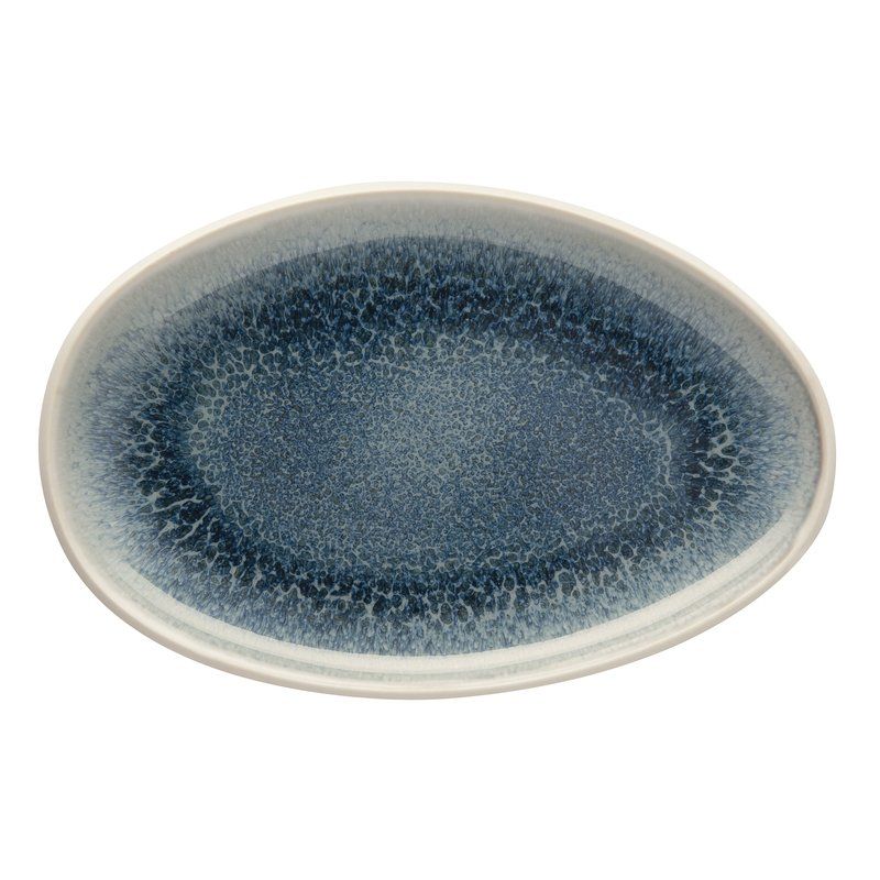Rosenthal - Oval plate 25 x 16,5 cm Junto Stoneware Aquamarine