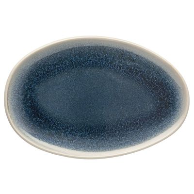 Rosenthal - Ovaler Teller 28,5 x 19,5 cm Junto Stoneware Aquamarine