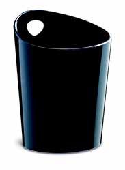 Tirolix Mida plastic wine bucket black with handle horeca