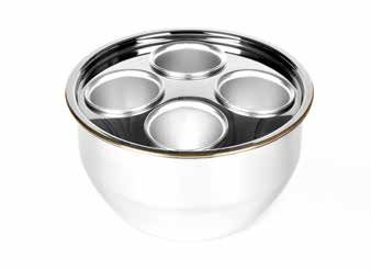 Tirolix steel champagne bowl with lid and inserts horeca