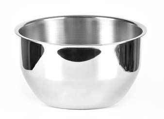 Tirolix steel champagne bowl polished without base satin interior horeca