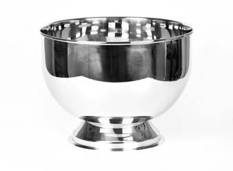 Tirolix steel champagne bowl polished with round rim horeca