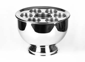 Tirolix steel champagne bowl with glacette and inserts horeca