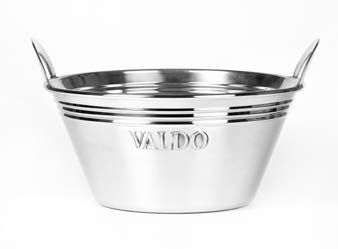 Tirolix steel champagne bowl smooth with handles 4 bottles horeca