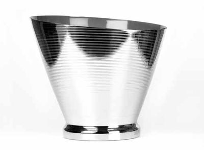 Tirolix steel champagne bowl ribbed Super horeca