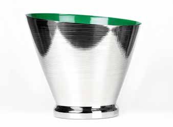 Tirolix steel champagne bowl ribbed Super painted interior