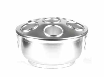 Tirolix oxidized aluminum champagne bowl silver 6 bottles without lid horeca