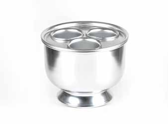 Tirolix oxidized aluminum champagne bowl silver 3 bottles with lid horeca