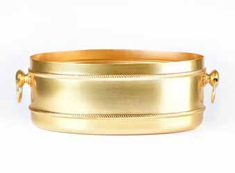 Tirolix Sektkühler Aluminium oval oxidiert Gold horeca