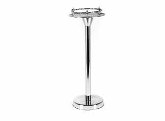 Tirolix polished steel bucket stand with fittings for horeca