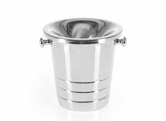 Tirolix stainless steel spittoon with chrome knobs and decorative bands
