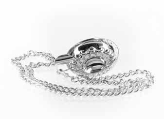 Tirolix silver-plated tastevin with chain