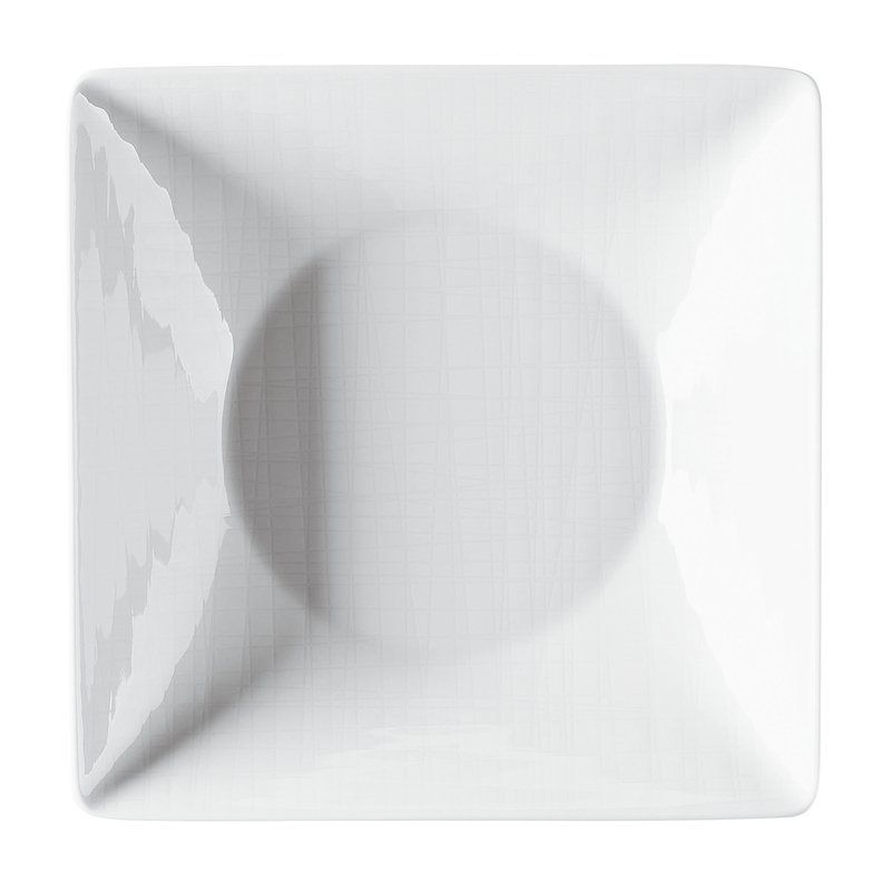 Rosenthal - Plate square deep 19,7 x 19,7 cm Mesh White