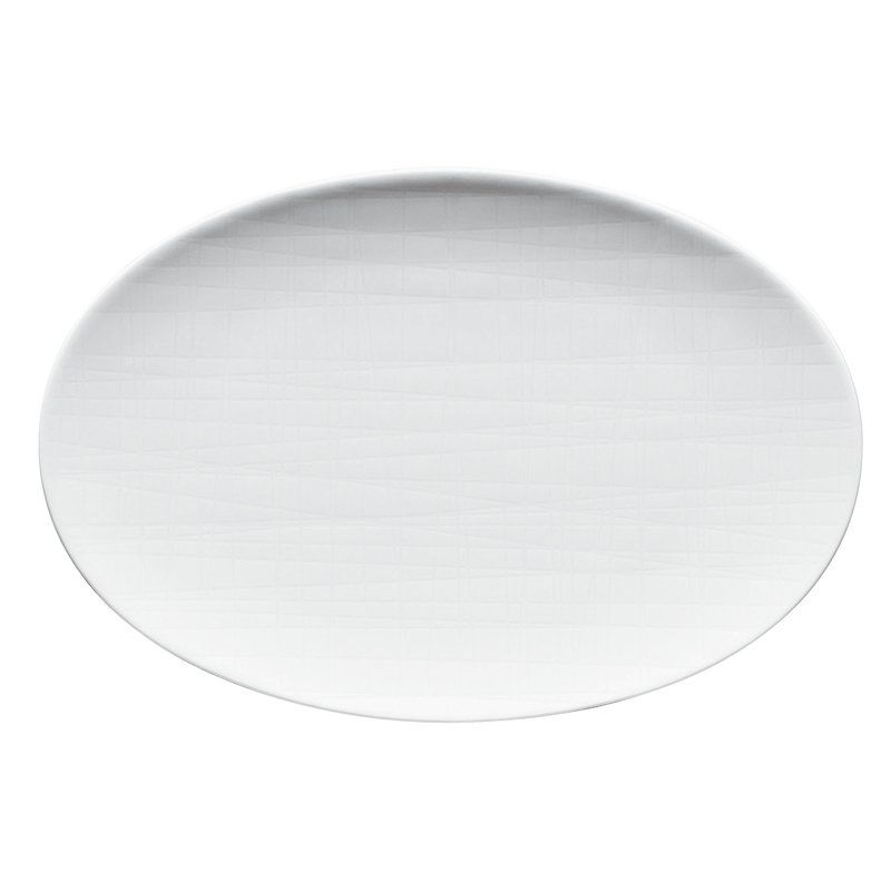 Rosenthal - Oval plate 17,8 x 12,1 cm Mesh White