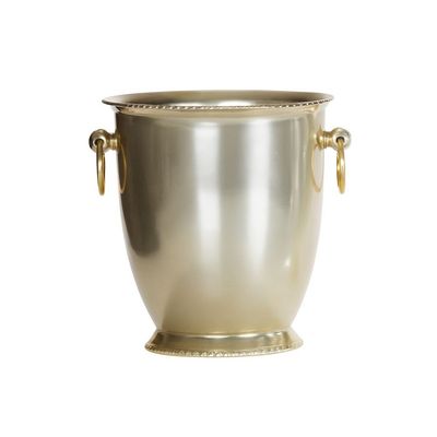 Oxidierter Aluminium-Eiskübel mit runden goldenen Knäufen 111ORO - Tirolix