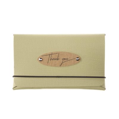 Dag Style - Bill presenter with “Thank you” patch Bill Chef 15 x 9,5 cm Sage