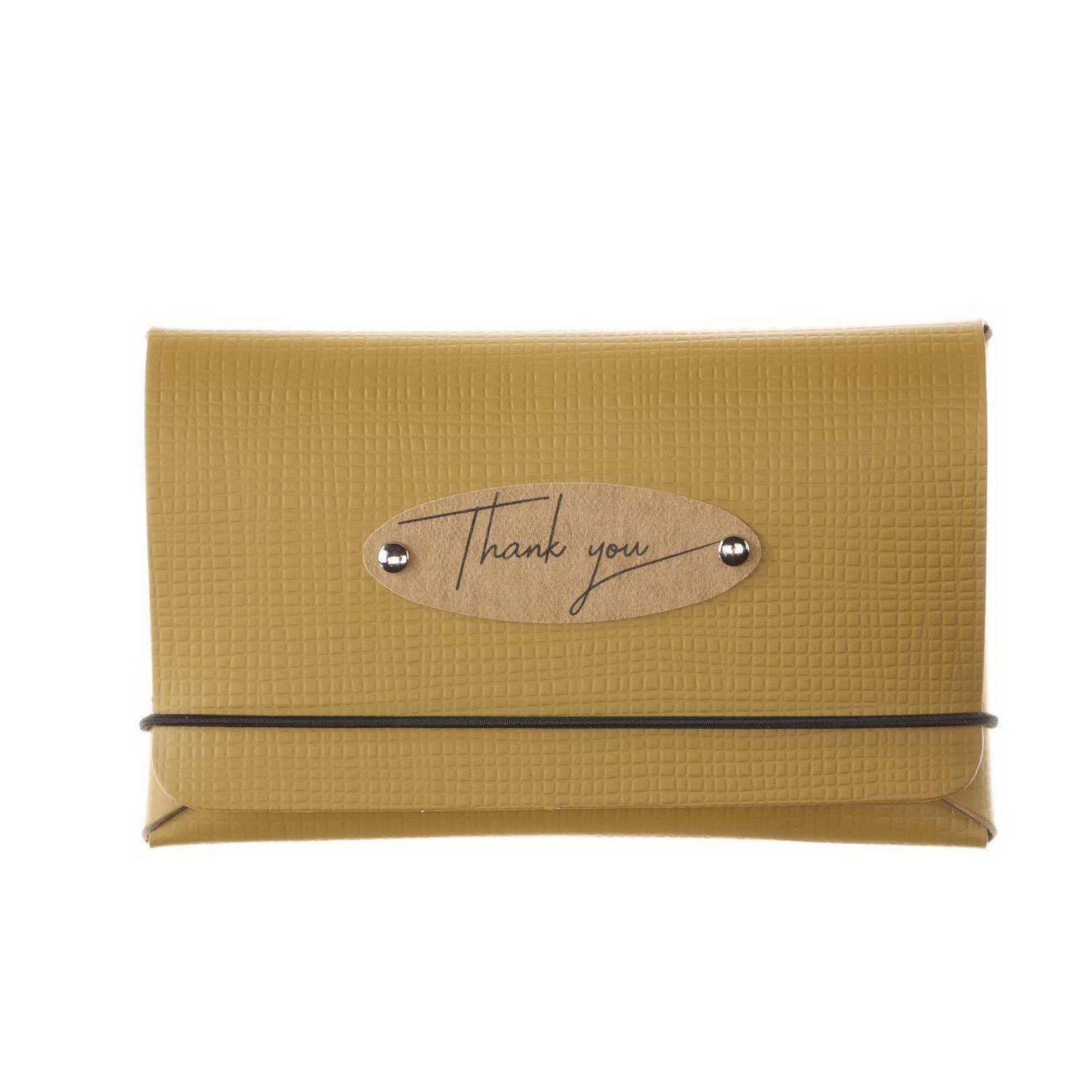 Dag Style - Bill presenter with “Thank you” patch Bill Chef 15 x 9,5 cm Ochre