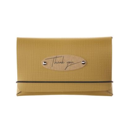Dag Style - Bill presenter with “Thank you” patch Bill Chef 15 x 9,5 cm Ochre