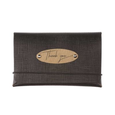 Dag Style - Konto mit Patch Thank you Bill Chef 15 x 9,5 cm Schwarz