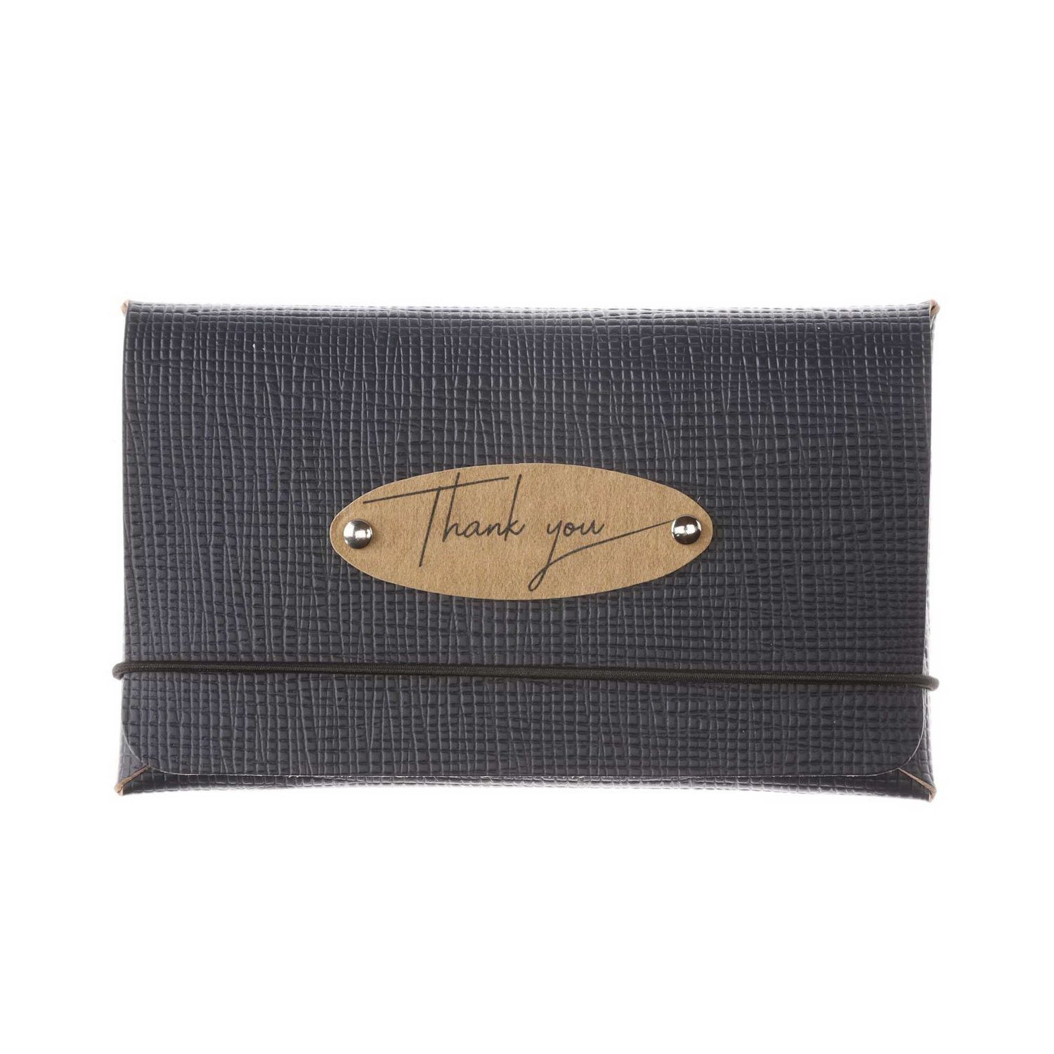 Dag Style - Bill presenter with “Thank you” patch Bill Chef 15 x 9,5 cm Blue