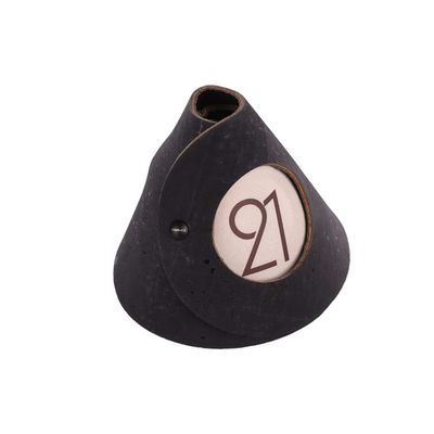 Dag Style - Double-sided Table Marker Cone Cork 8 x 9 cm Black
