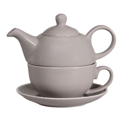 Tirolix Tea For One 30 cl grey cup saucer horeca