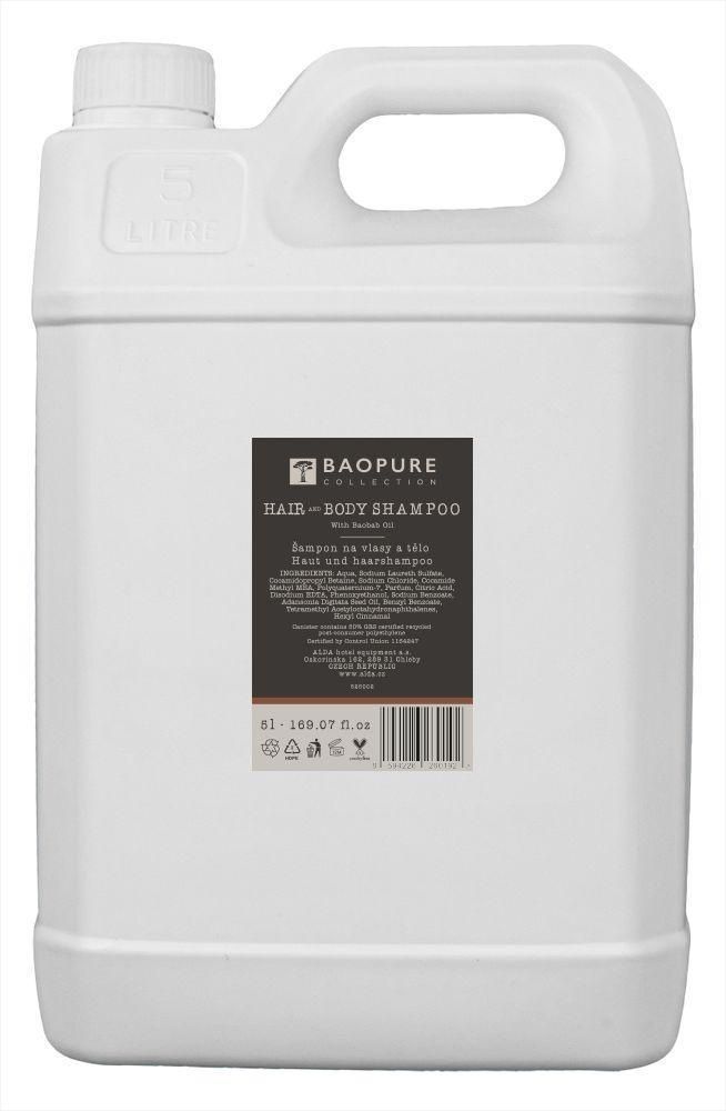 Baopure 5 L hair &amp; body shampoo can Tirolix for horeca use