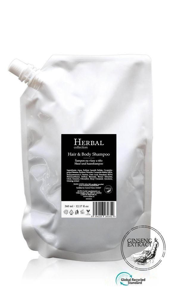 Herbal 360 ml hair body shampoo refill Tirolix eco