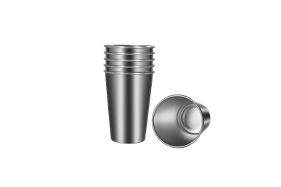 Set 6 bicchieri bevanda acciaio inox uso horeca
