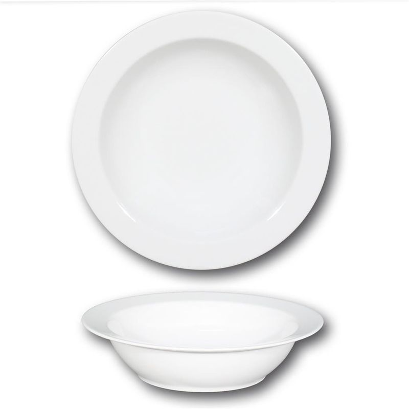 Saturnia Ischia salad bowl with rim 25 cm white porcelain