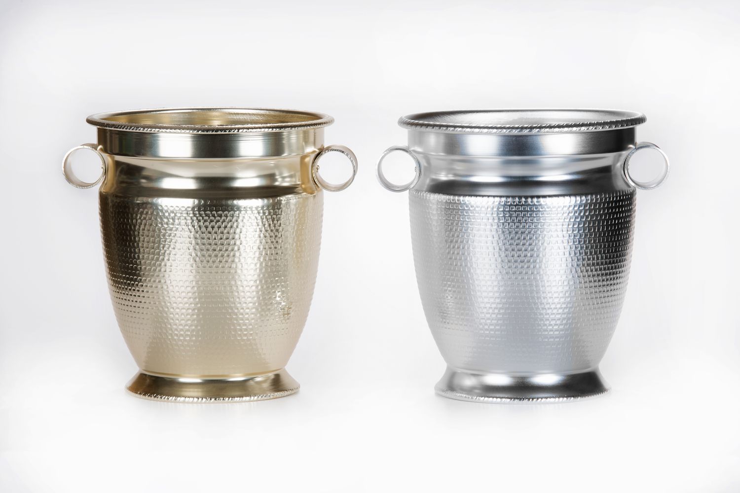 Tirolix - Hammered Oxidized Gold Aluminium Bottle Cooler with Rods for Horeca