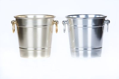 Hammered Gold Oxidized Aluminium Bottle Cooler with Round Knobs 200x150 mm for Horeca Tirolix