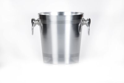 Tirolix ice bucket made of anodized aluminum with cast knobs, ideal for horeca use.