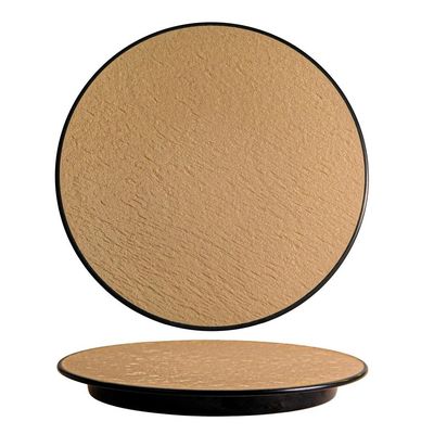 Piatto tondo 30 cm melamina Woody Beige Black uso horeca
