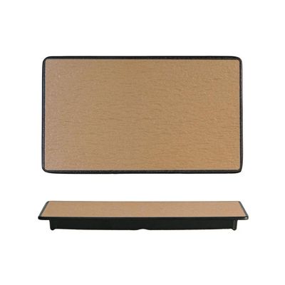 Plate 26,5x13 cm melamine Woody Beige Black horeca use