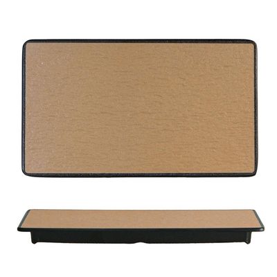 Piatto Rettangolare 36x18 cm Melamina Woody Beige Black - Tirolix Piatto 36x18 cm melamina Woody Beige Black Tirolix uso horeca