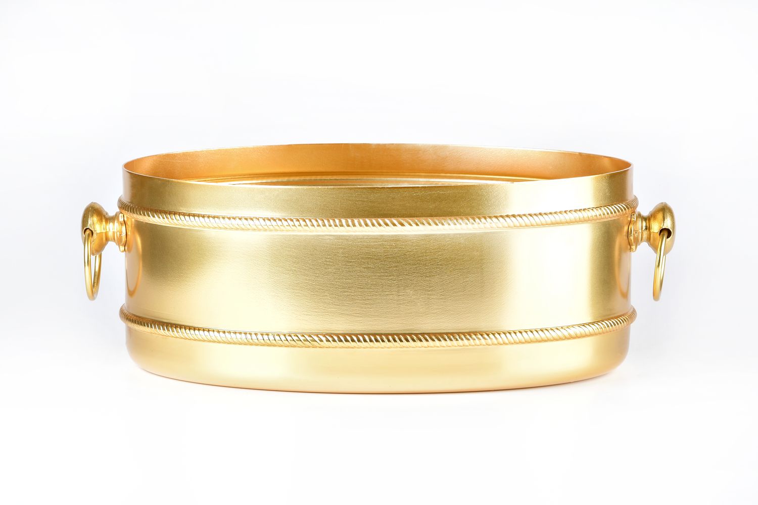 Tirolix oval oxidized aluminum champagne bowl gold horeca