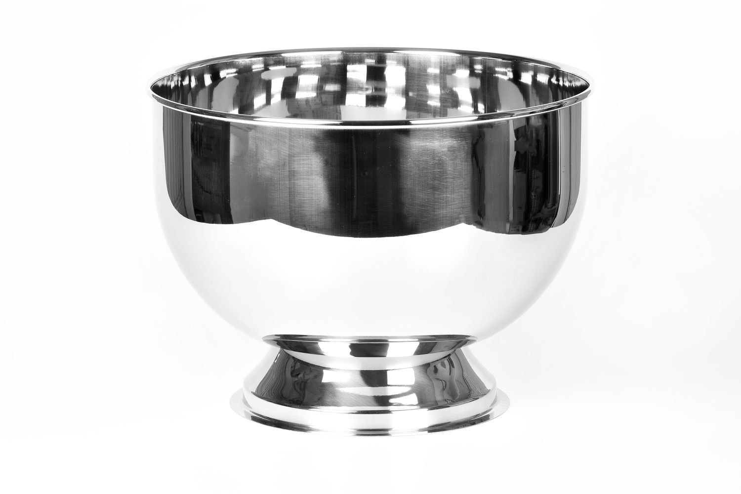 Tirolix steel champagne bowl polished with round rim horeca