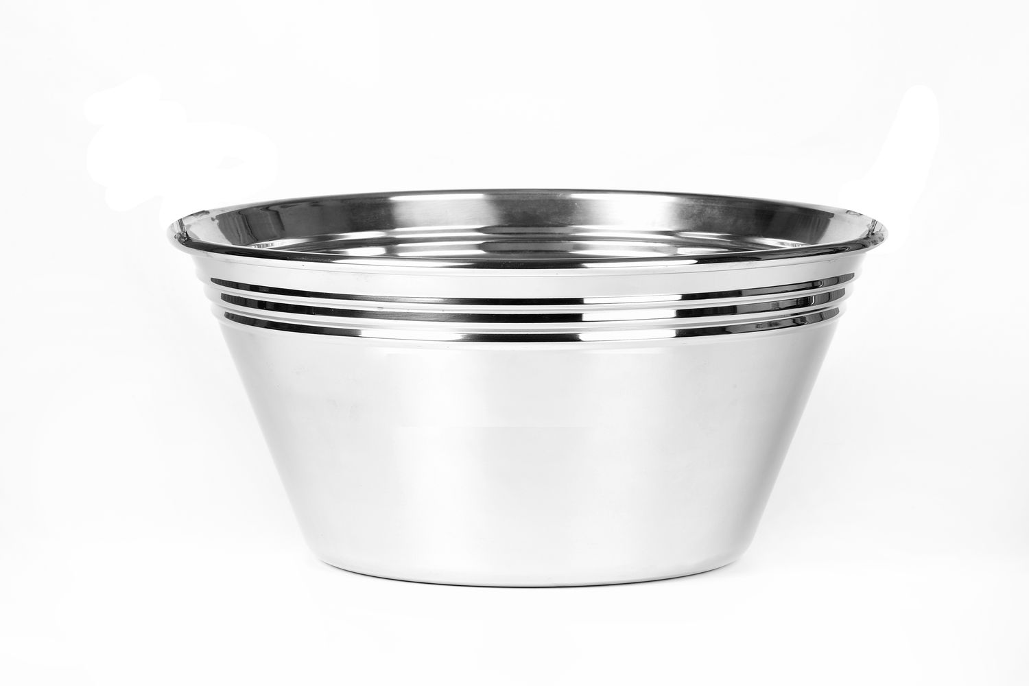 Tirolix steel champagne bowl conical smooth 3 bottles horeca