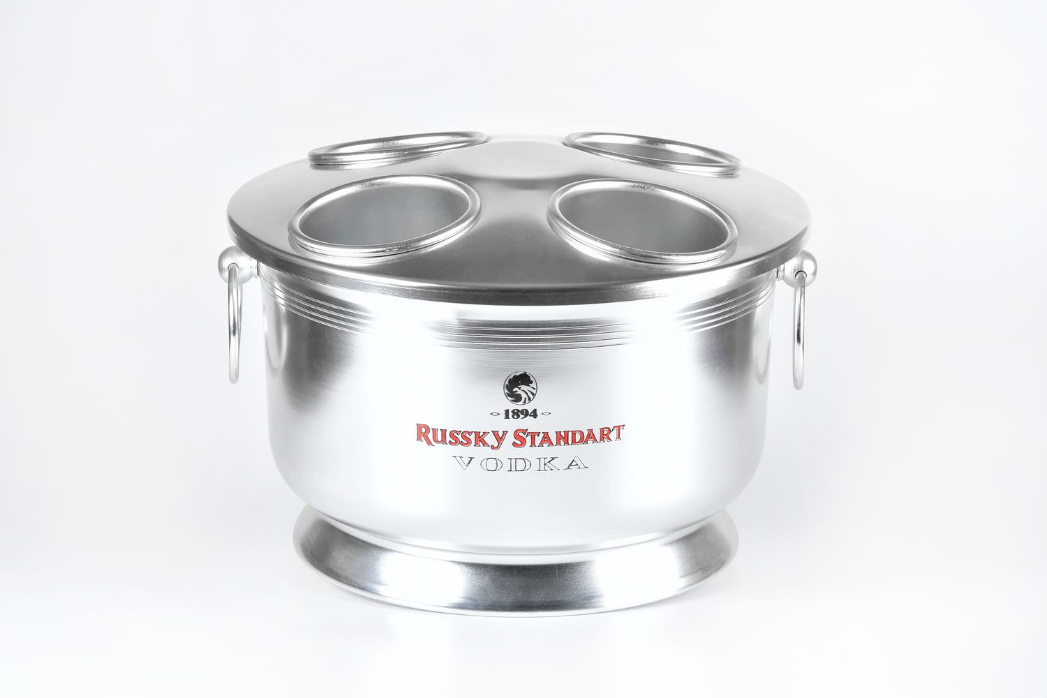 Tirolix oxidized aluminum champagne bowl silver 4 bottles diameter 300 mm horeca