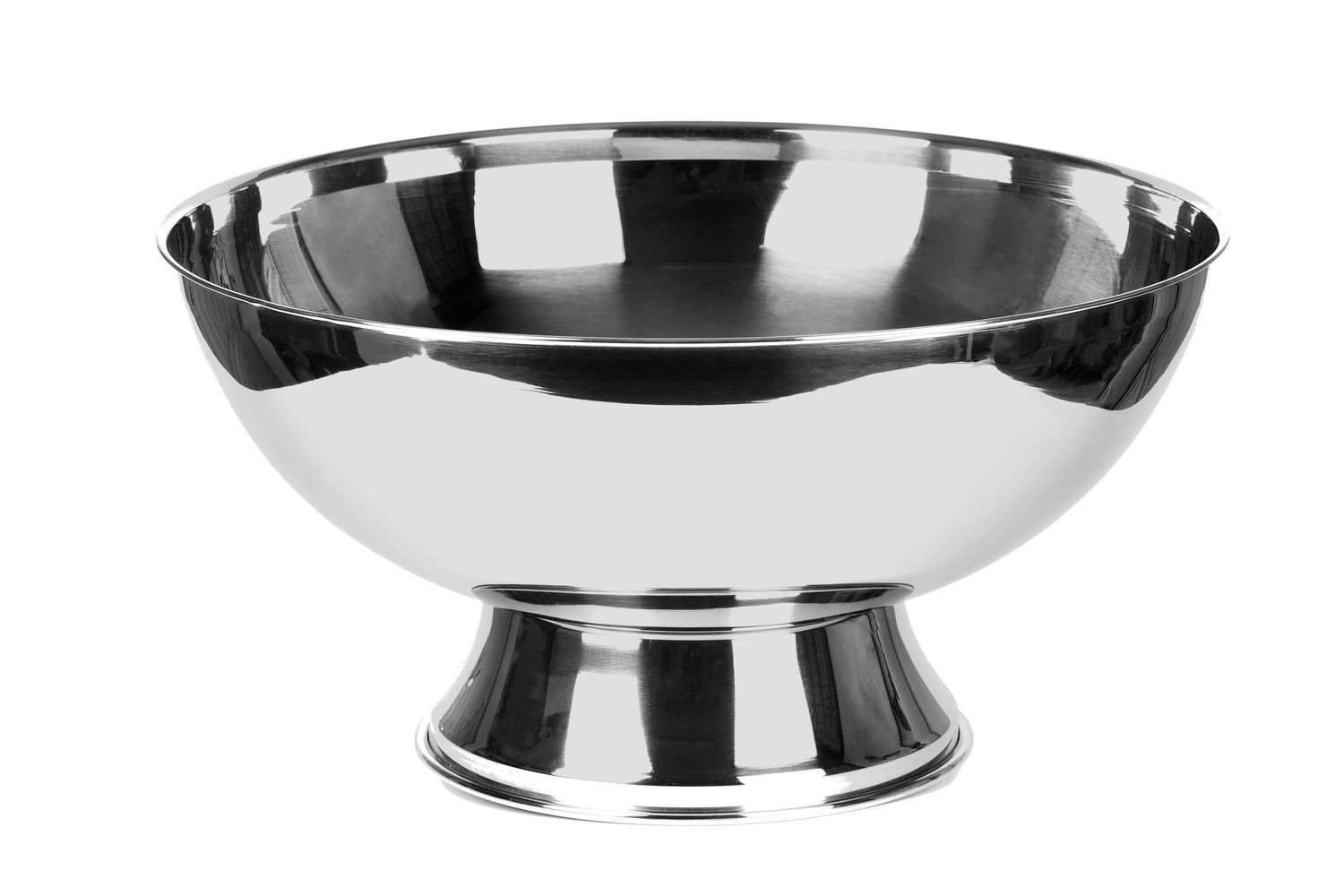 Tirolix polished stainless steel champagne bowl for 8 bottles horeca