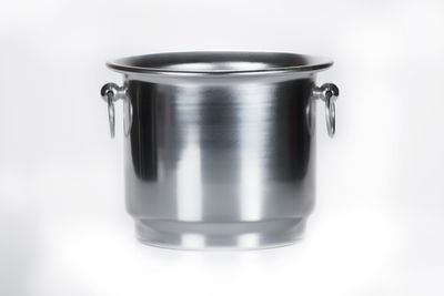 Tirolix large oxidized aluminum wine bucket with round handles bottom diameter 180 mm horeca