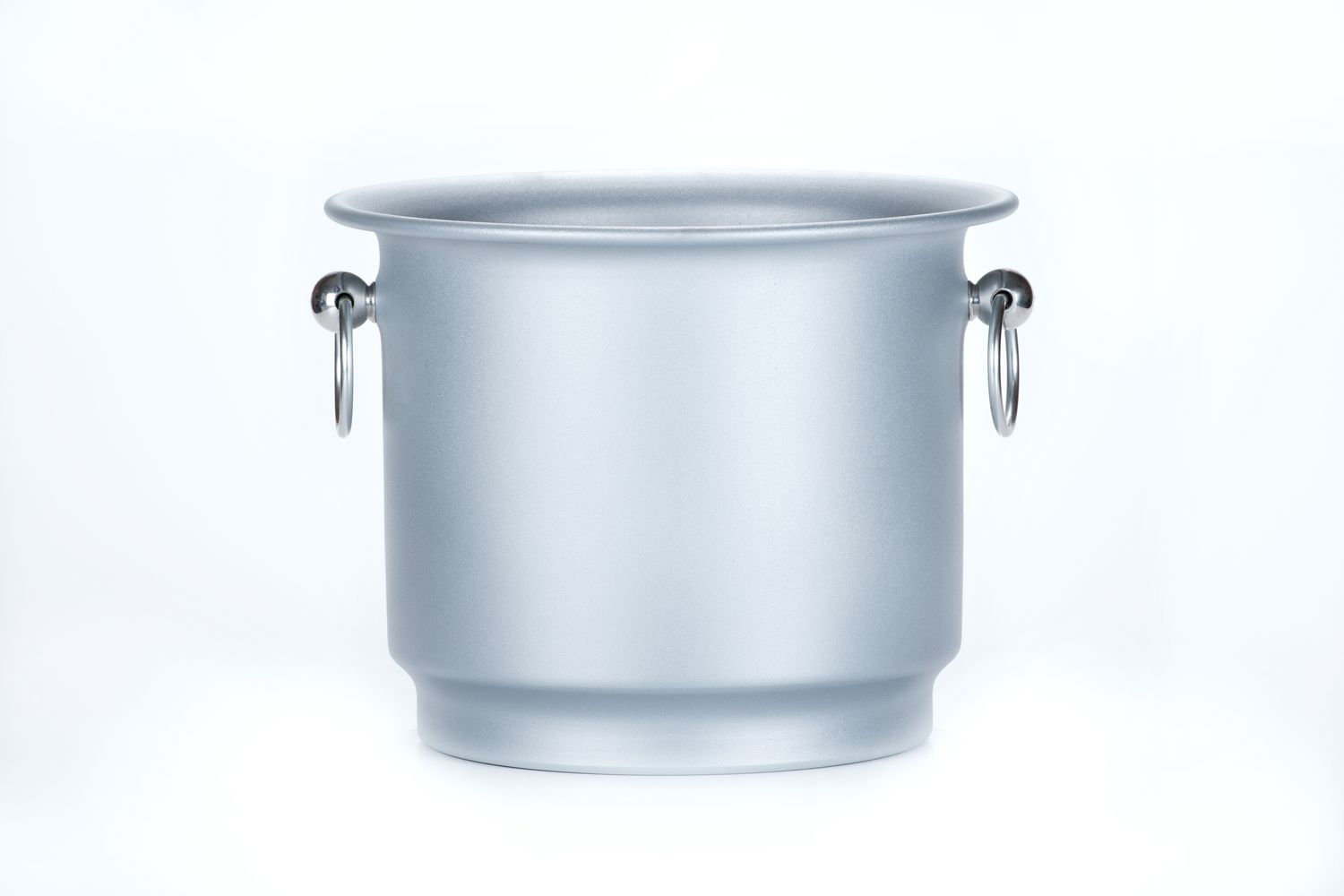Tirolix large painted aluminum wine bucket silver with round handles bottom diameter 180 mm horeca