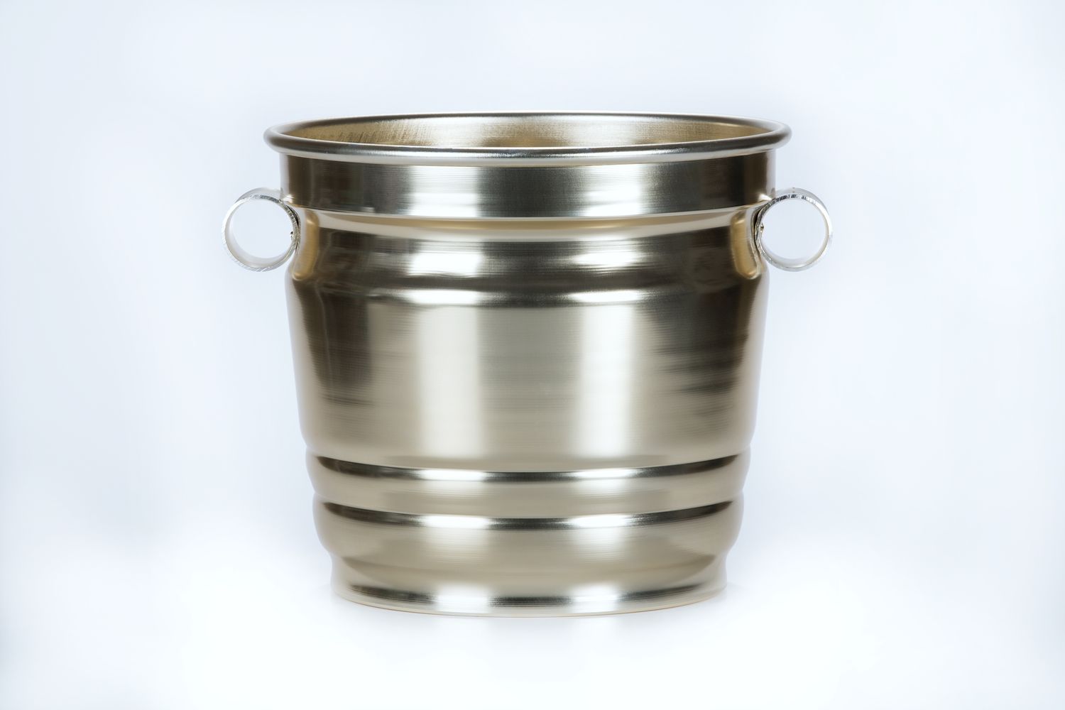 Tirolix large oxidized aluminum wine bucket gold with rods bottom diameter 200 mm horeca