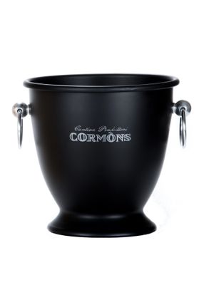 Tirolix Sektkühler Aluminium schwarz lackiert mit silbernen Griffen horeca